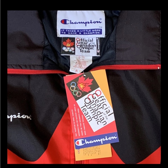 Olympic Atlanta 1996 Official Gear Canadian Team Champion Vintage Jacket XL NWT - Picture 2 of 11
